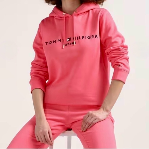 Tommy Hilfiger Tops - Tommy Hilfiger Women's Pink Logo Hoodie & Jogger